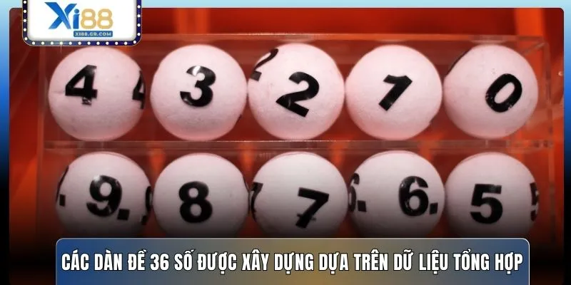 Các dàn đề 36 số được xây dựng dựa trên dữ liệu tổng hợp 